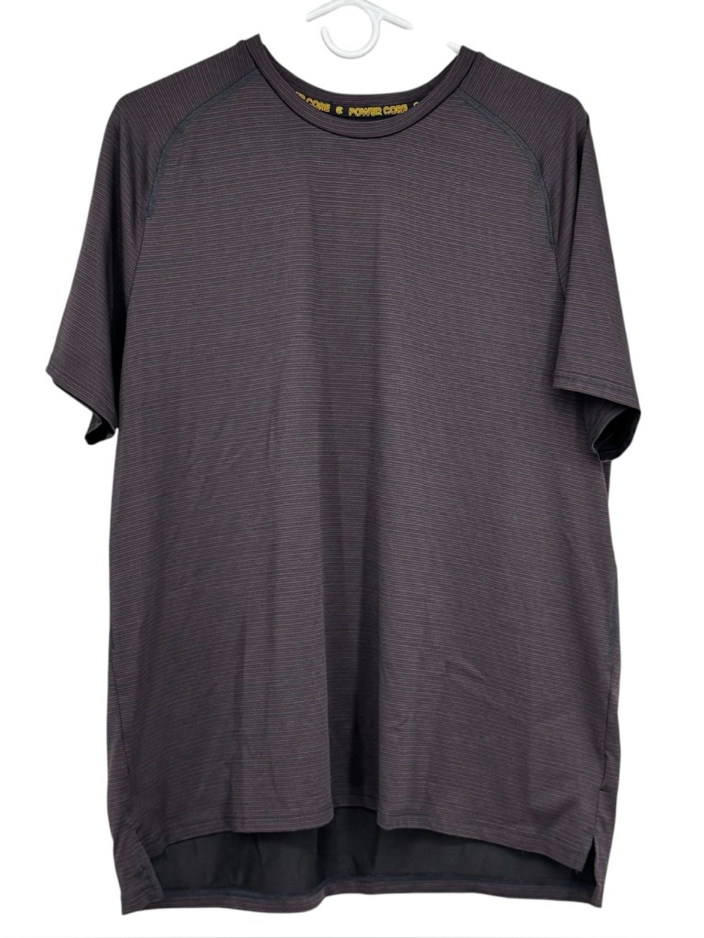 Champion Power Core XL Poly/Nylon/Spandex Black/Pink Micro Striped SS T-Shirt